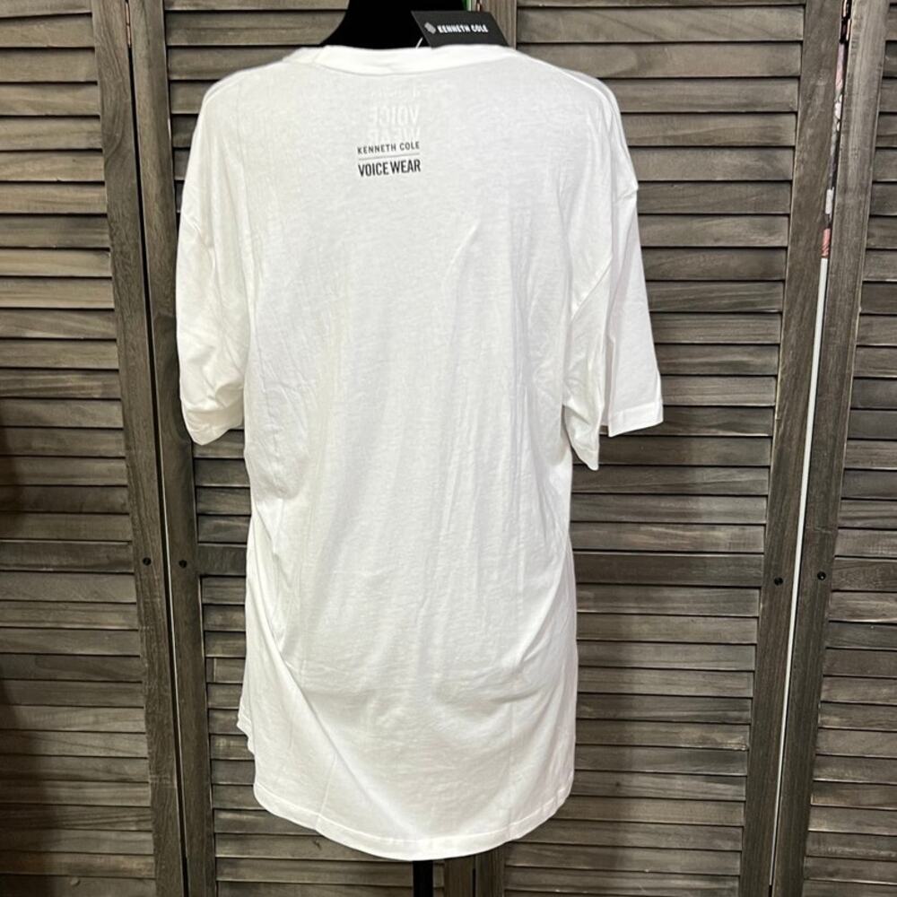 Kenneth Cole Soft VoiceWear White Better Than That Tshirt Medium NWT 100% Cotton - Picture 5 of 8